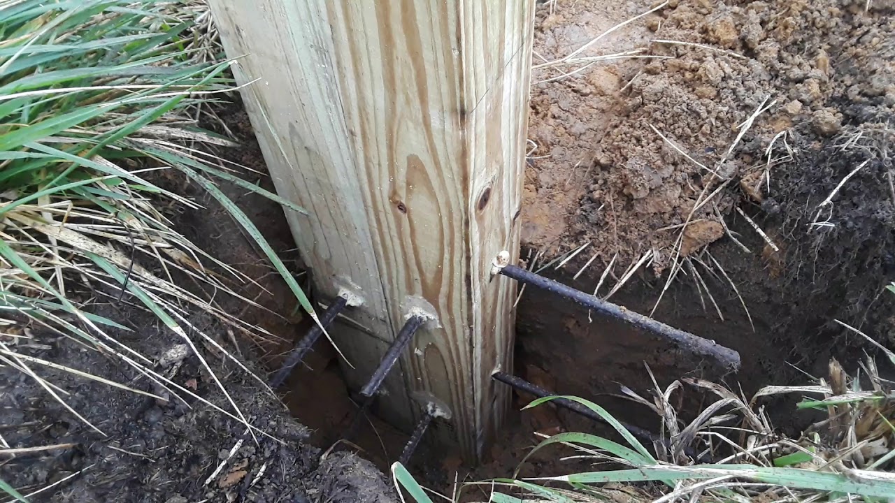 Installing Posts in ground. (Part 3) YouTube