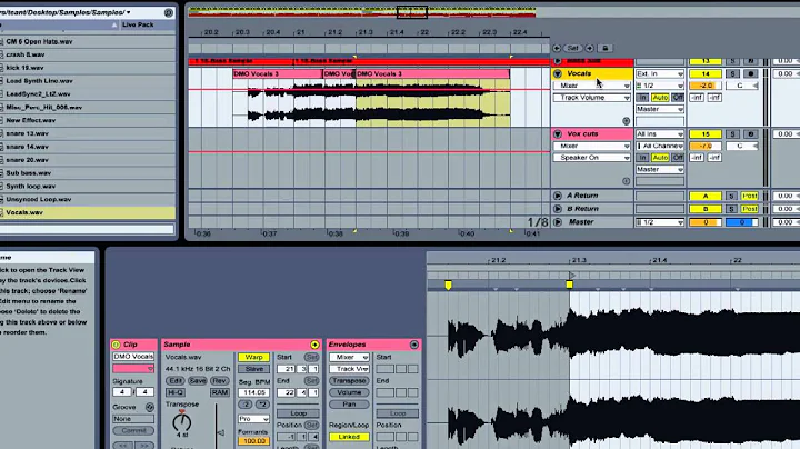 How to produce cut-up, sampled vocals in Live