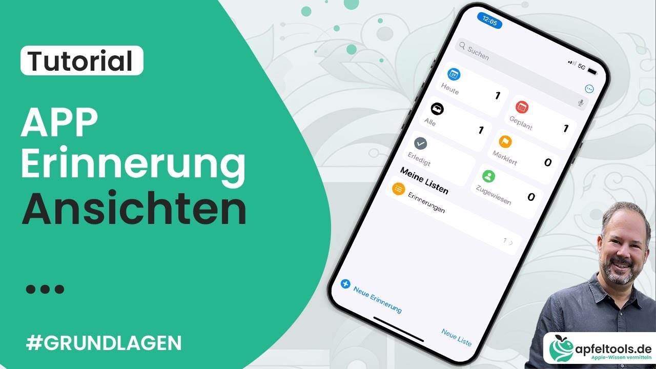 Apple App Erinnerung - Ansicht / Erster Eindruck