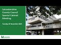 Cabinet [Special Meeting] - 25 November 2025