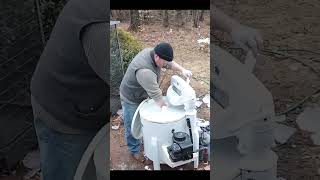 Offgrid gas powered vintage washer!