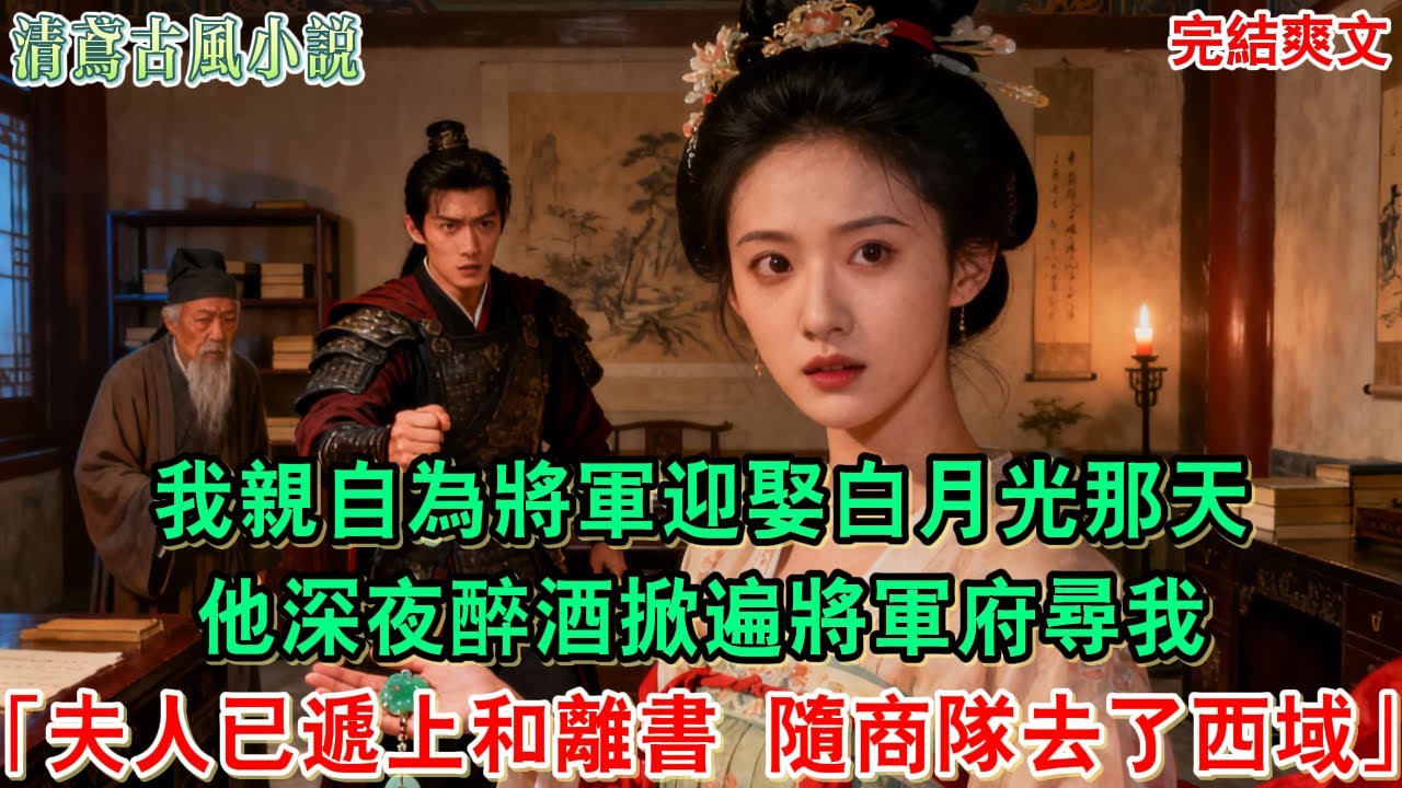 【完結爽文】我親自為將軍迎娶白月光那天，他深夜醉酒掀遍將軍府尋我，老管家顫聲道：將軍，夫人已遞上和離書，隨商隊去了西域