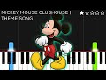 Mickey Mouse Clubhouse Theme Song EASY Piano Tutorial 