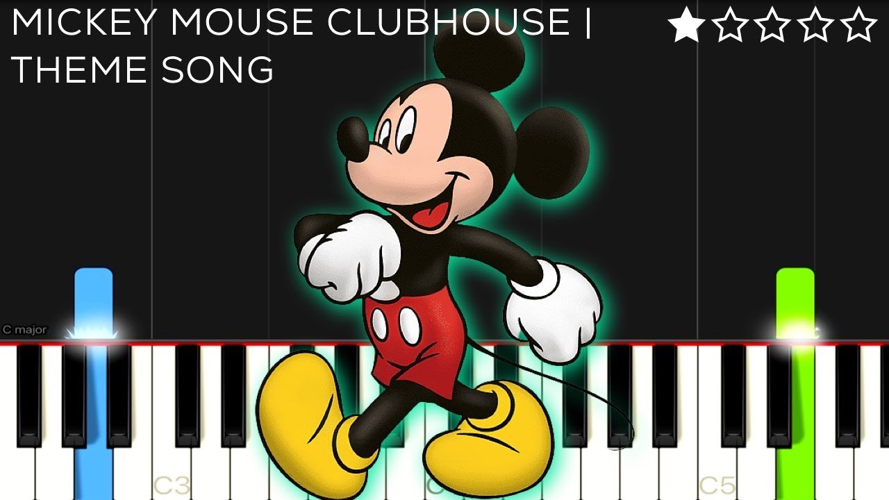 Mickey Mouse Club House Theme song - piano tutorial