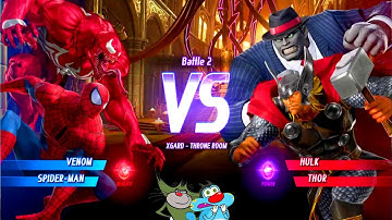 SPIDER-MAN & VENOM VS HULK & THOR FIGHT IN MARVEL VS CAPCOM INFINITE! ( FT. OGGY)
