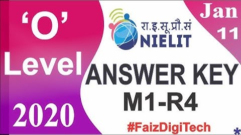 O Level Answer Key IT Tools and Business (M1-R4) Jan 2020 | Faiz DigiTech