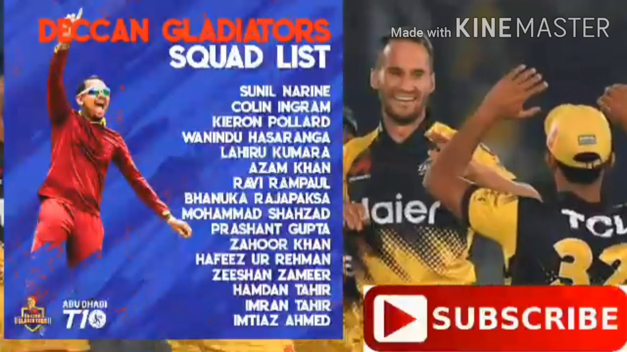 t10 league 2021 squad  All team squad .