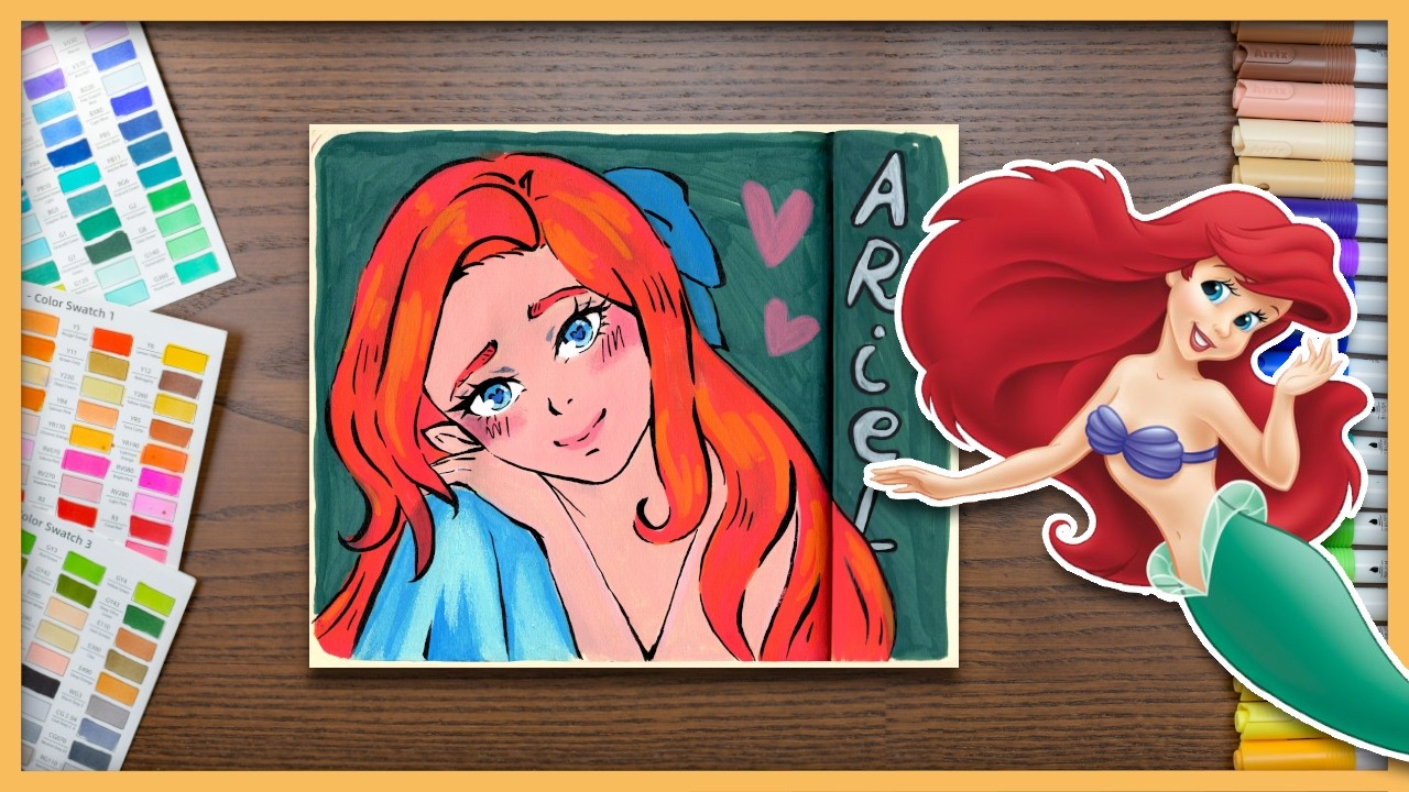 Imagining Disney Princesses in MY ART STYLE: Ariel The Little Mermaid 🐚🧜🏻‍♀️
