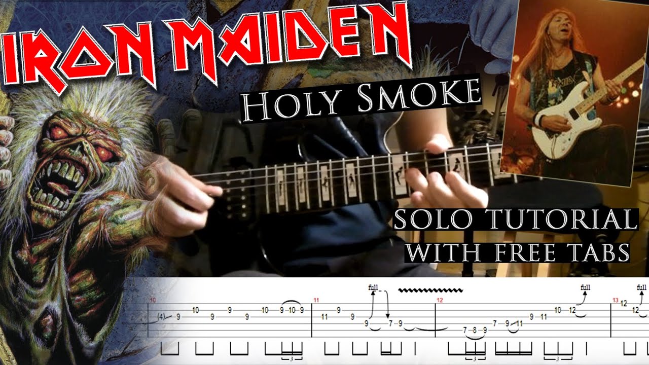 Iron Maiden Holy Smoke Dave Murray's solo lesson (with tablatures and