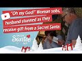 "Oh my God!" Woman sobs, husband stunned as they receive gift from a Secret Santa