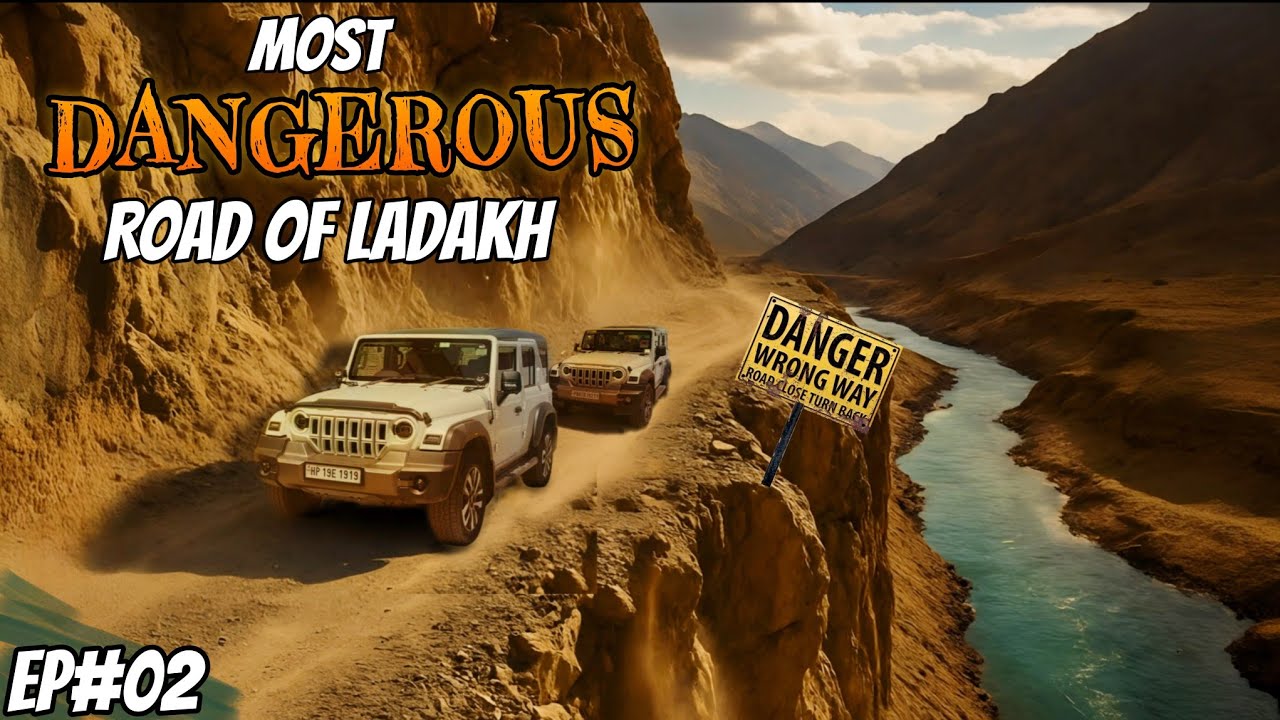 This is the MOST DANGEROUS Road of Ladakh ⚠️ Padum to Leh