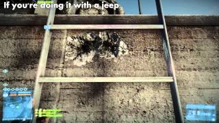 How to Ladder Headshot Glitch 2000m+, Point Blank Range    Battlefield 3