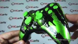 Candy Green Splatter | XBOX360 Modded Controller | HG Arts Modz