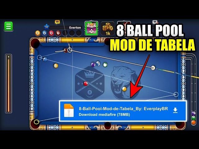 NOVO HACK DE TABELAS 8 BALL POOL ATUALIZADO 2023 LINHA INFINITA ( Mod APK )  