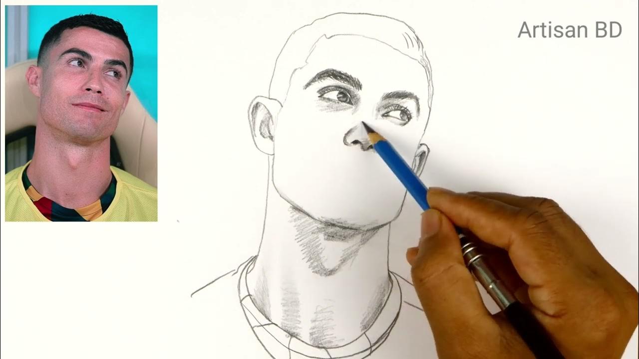 How to Draw Cristiano Ronaldo, Ronaldo Drawing, #Cr7 - YouTube