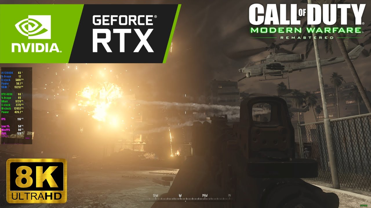 Call of Duty: Modern Warfare Remastered - RTX 4090 + i9 13900K (8K ...