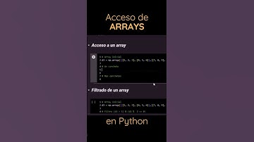 Acceso a un Array en Python #aprenderpython #python #programacion