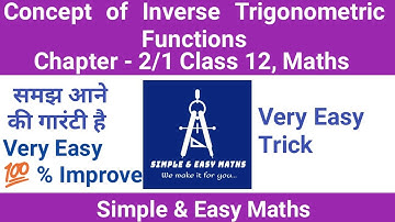 INVERSE TRIGONOMETRIC FUNCTIONS CLASS 12 | INVERSE TRIGONOMETRY | MATHS CLASS 12 CHAPTER 2 | TNGUPTA