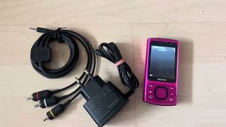Nokia 6700c vintage retro mobile cellphone purple metallic device photoshoot charger test