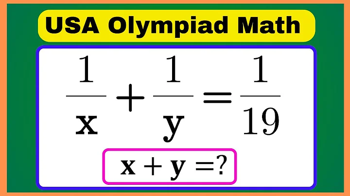 USA | Nice Math Olympiad Algebra Equation | How to Solve?