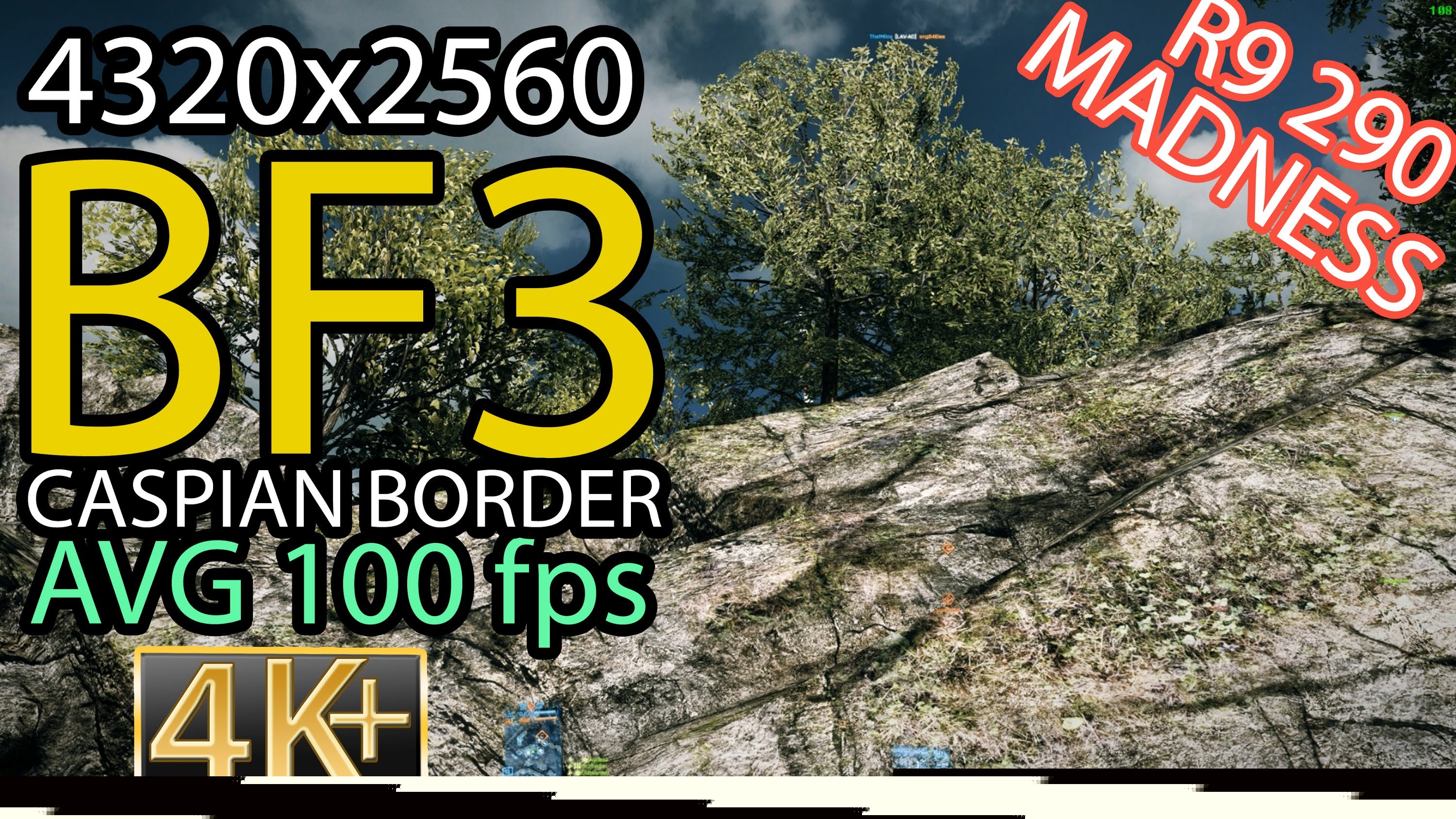 BF3: Caspian Border - 4K (4320x2560) gameplay 3x Radeon R9 290 Crossfire - 100 fps madness