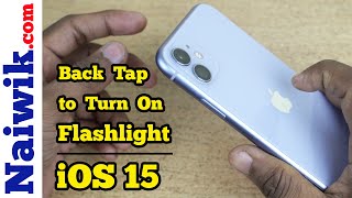 How to turn on flashlight by tapping back of iPhone || iOS 15 Back tap iPhone screenshot 5