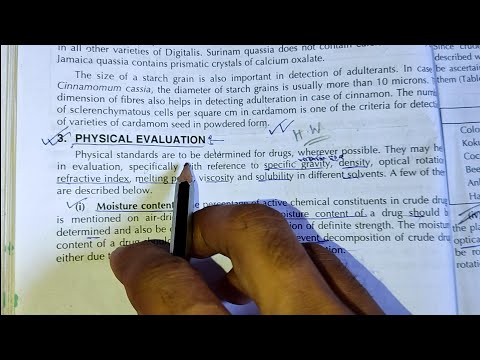 ഫിസിക്കൽ മൂല്യനിർണ്ണയം/കെമിക്കൽ മൂല്യനിർണ്ണയം/ബയോളജിക്കൽ മൂല്യനിർണ്ണയം/ ഫാർമകോഗ്നോസി/മൂന്നാം അധ്യായം/ #ഫാർമസി