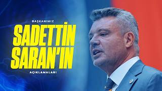 Başkanımız Sadettin Saran'ın Yüksek Divan Kurulu Konuşması