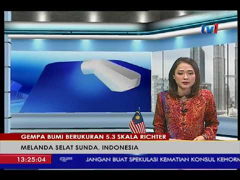 GEMPA SUNDA BERUKURAN 5.3 SKALA RICHTER MELANDA SELAT SUNDA INDONESIA [2 SEPT 2017]