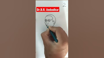 Easy 2 Number Se Baba Saheb Ambedkar Drawing #Shorts