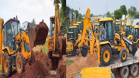 Brand New JCB 3DX Plus LC BS5 1st Machine Unloading from Truck in JCB Showroom | New Model Jcb