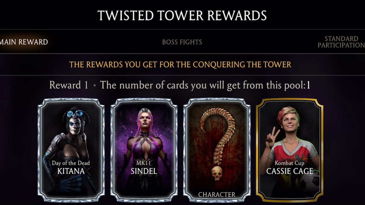 MK Mobile TWISTED TOWER REWARDS Details