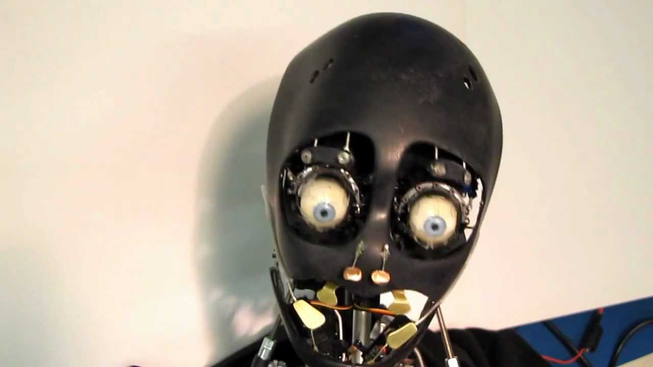 Animatronic Robotic ToMoMi Head animation test - YouTube.