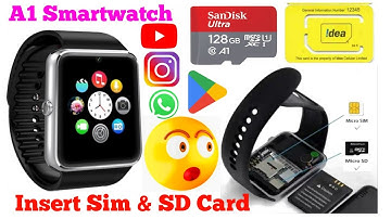 How To Insert Sim And Memory Card In A1 Smartwatch | Insert sim and memory card  #smartwatchclub