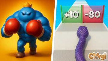 Punchy Race VS Snake Run Race - All Levels Satisfying Walkthrough Gameplay