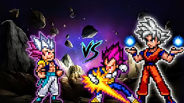 Gotenks Ultra Ego Instinct OP (New) VS Goku DBS V3.5 OP (all form) & Vegeta DBS OP (all form)