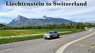 Liechtenstein to Switzerland | Car drive - Summer season | 4K 60fps