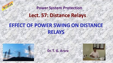Power System Protection:Lect-57: Effect of Power Swing on Distance Relays
