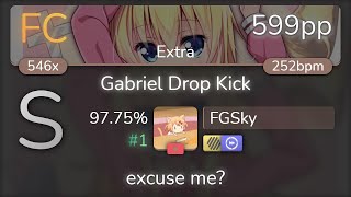 Download lagu 🔔 FGSky | Tomita Miyu, Onishi Saori - Gabriel Drop Kick [Extra] 1st  HDDT FC 97.75% {#1 599pp FC}