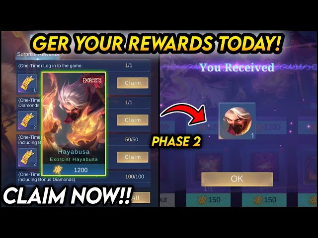 PHASE 2!! FREE DRAW TOKENS EXORCISTS EVENT 2024 (CLAIM YOUR REWARDS) - MLBB class=