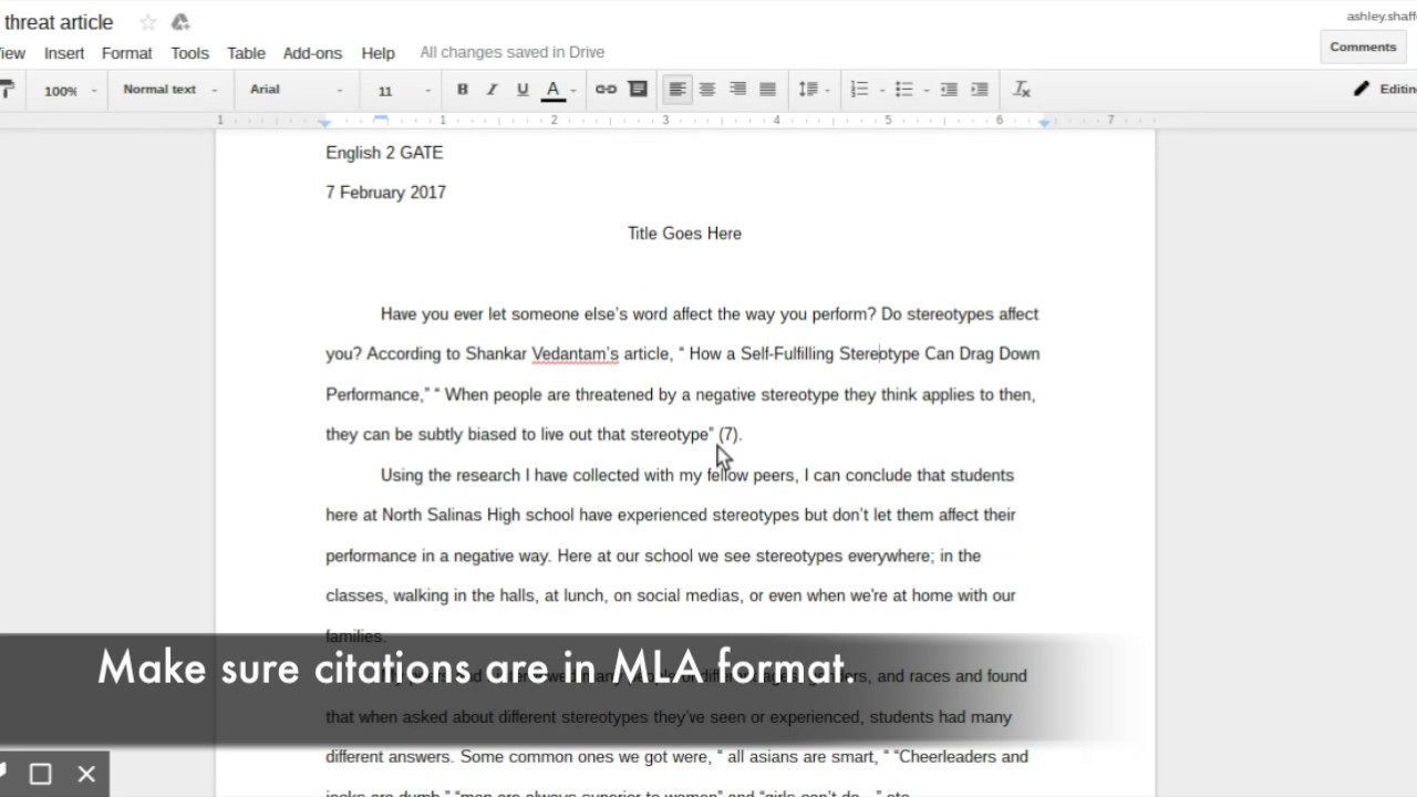 how to make it mla format on word
