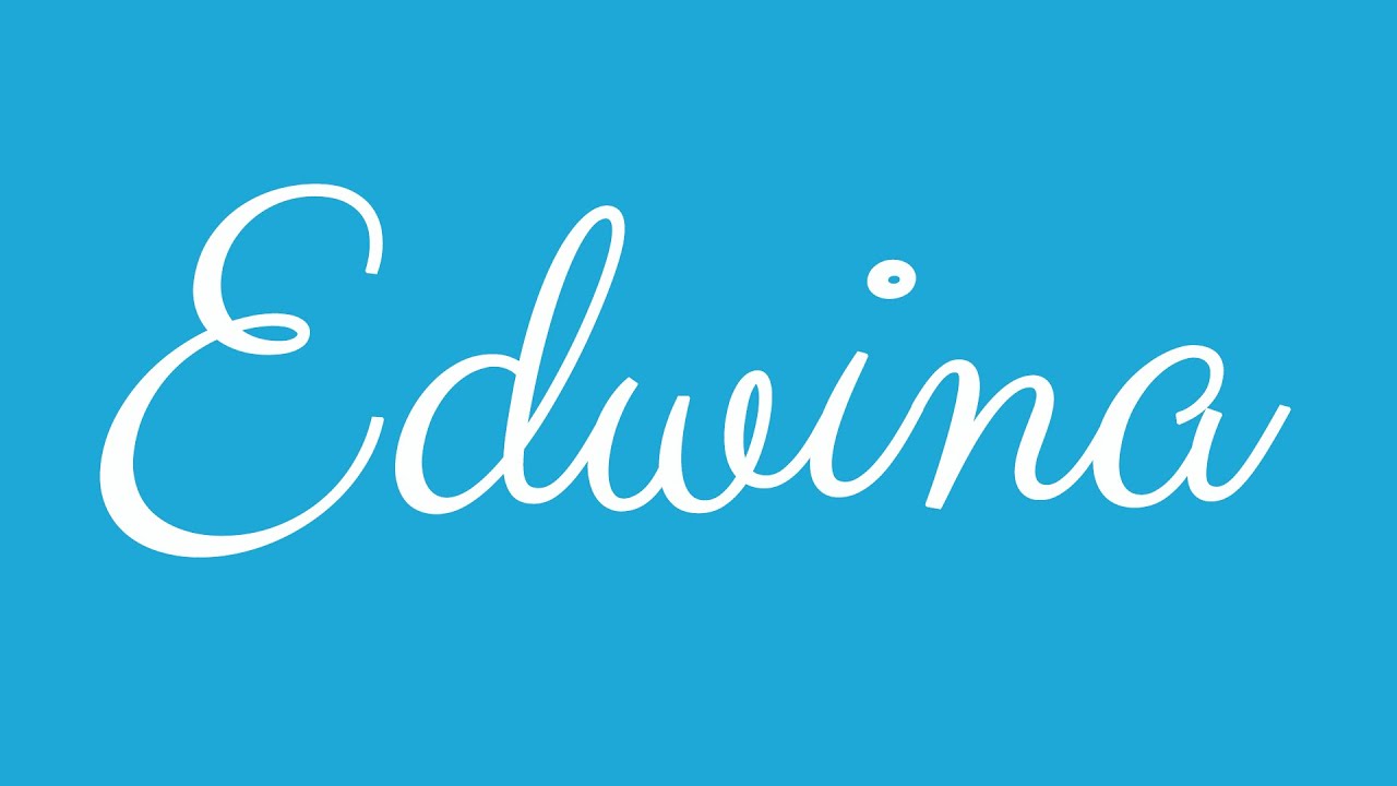 Learn how to Sign the Name Edwina Stylishly in Cursive Writing - YouTube
