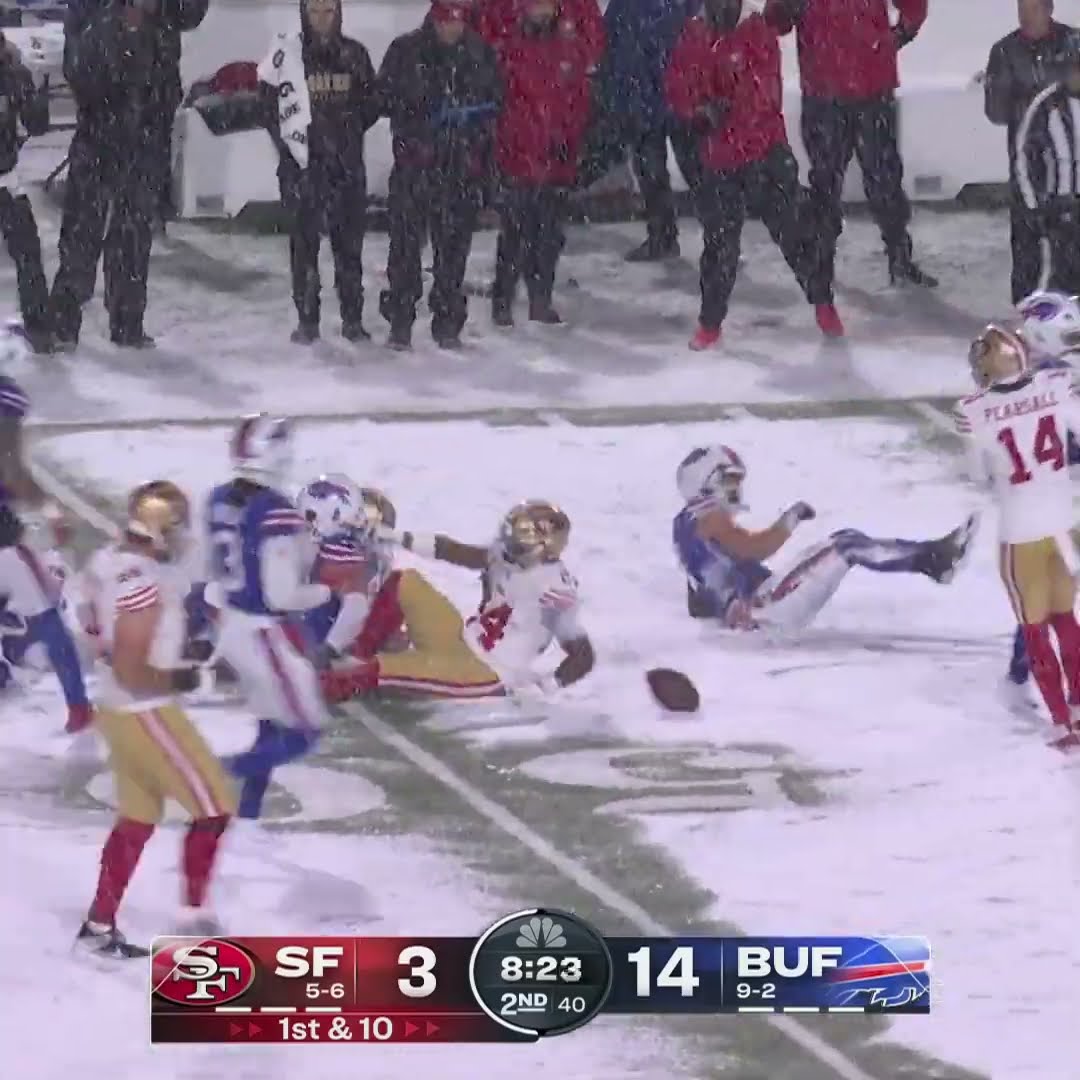 Jordan Mason rushes for a 27-yard Gain vs. Buffalo Bills