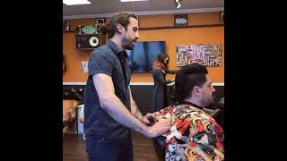The double-foot chair pump. Secret talent. #hair #haircut #barber #magic #talent #goldenbuzzer The double-foot chair pump. Secret talent. #hair #haircut #barber #magic #talent #goldenbuzzer