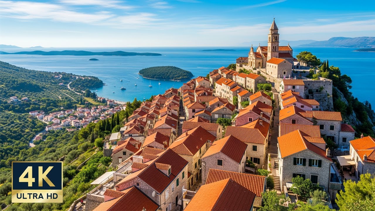 Mošćenice Croatia 4K Hilltop Old Town Walking Tour 2025