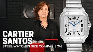 Cartier Santos Steel Watches Size Comparison | SwissWatchExpo