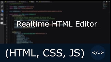 Real-Time HTML Editor (HTML, CSS, JS) | Speed Coders