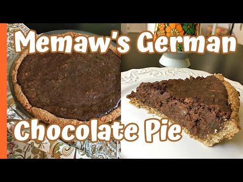 Jill's Baking Memaw's German Chocolate Pie