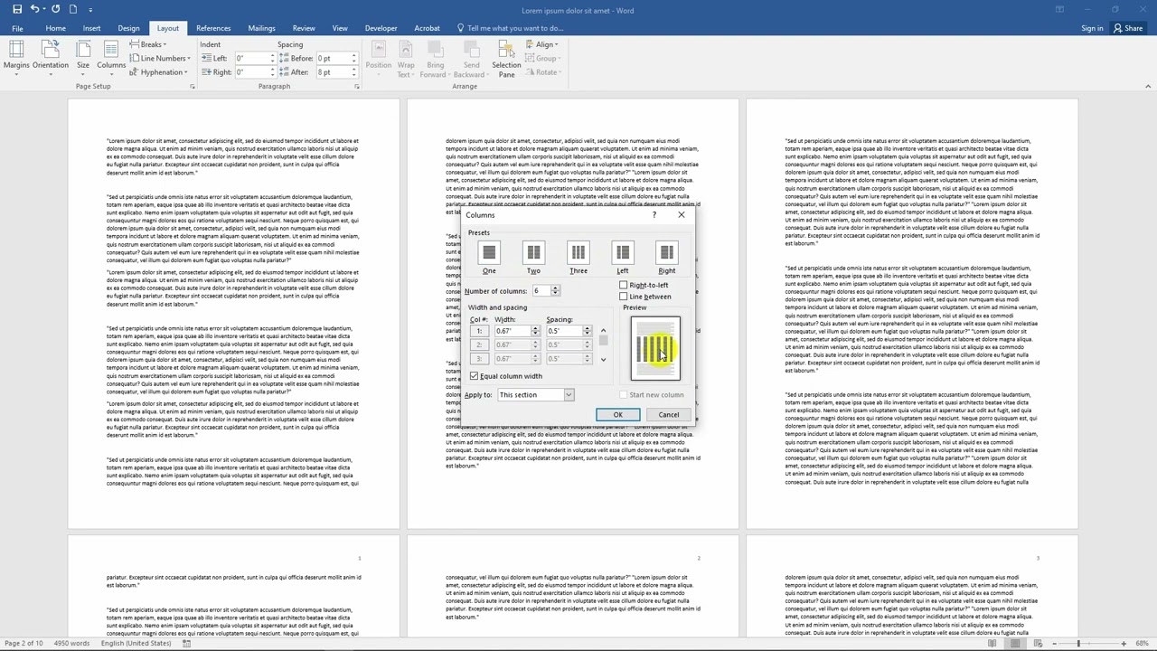 How to Split Pages into Columns in MS Word l Divide Pages into Columns