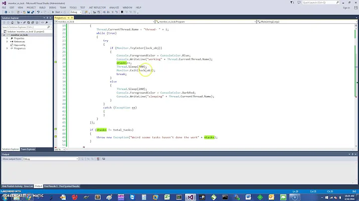 C# monitor vs lock in 4 minutes